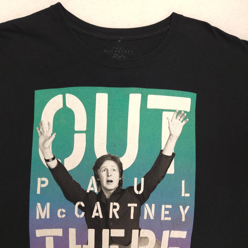 Paul McCartney Band Crew Neck Short Sleeve Graphic T Shirt Mens Size 2XL Black